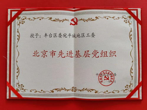 抓牢黨建“紅鑰匙”，凝心聚力譜新篇——宛平城地區黨工委榮獲北京市先進基層黨組織稱號